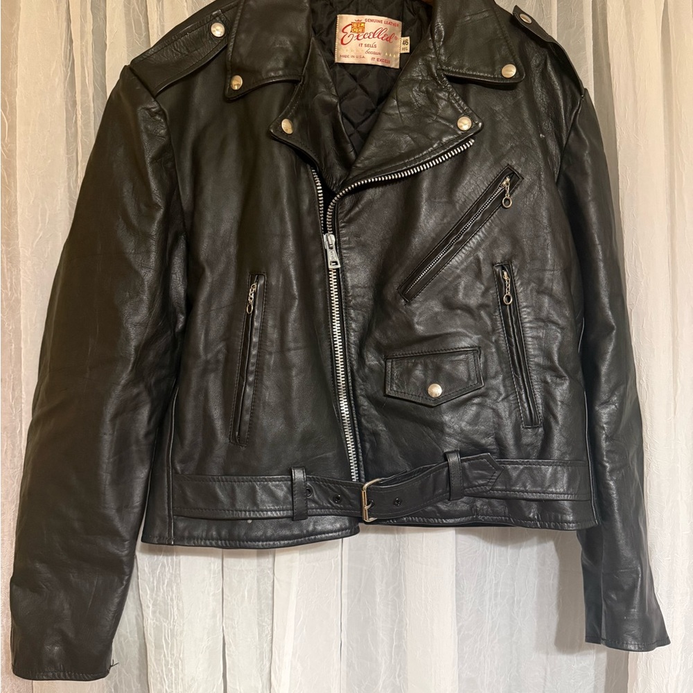 vintage Excelled genuine leather motorcycle jacket